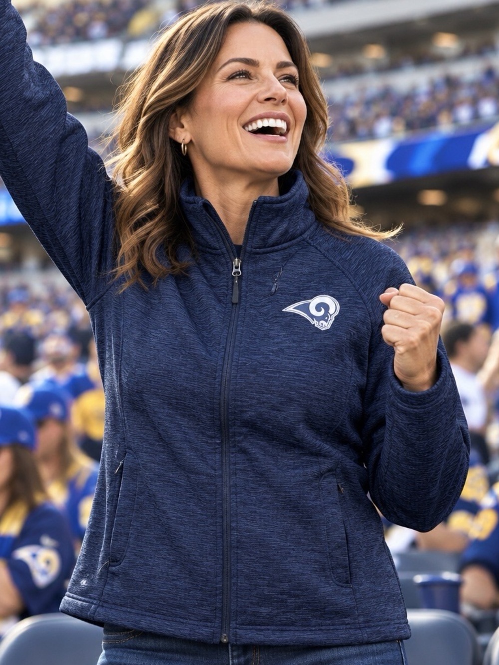 NFL G-III Sports Los Angeles Rams Women’s Mindset Full Zip Jacket  Size XXL